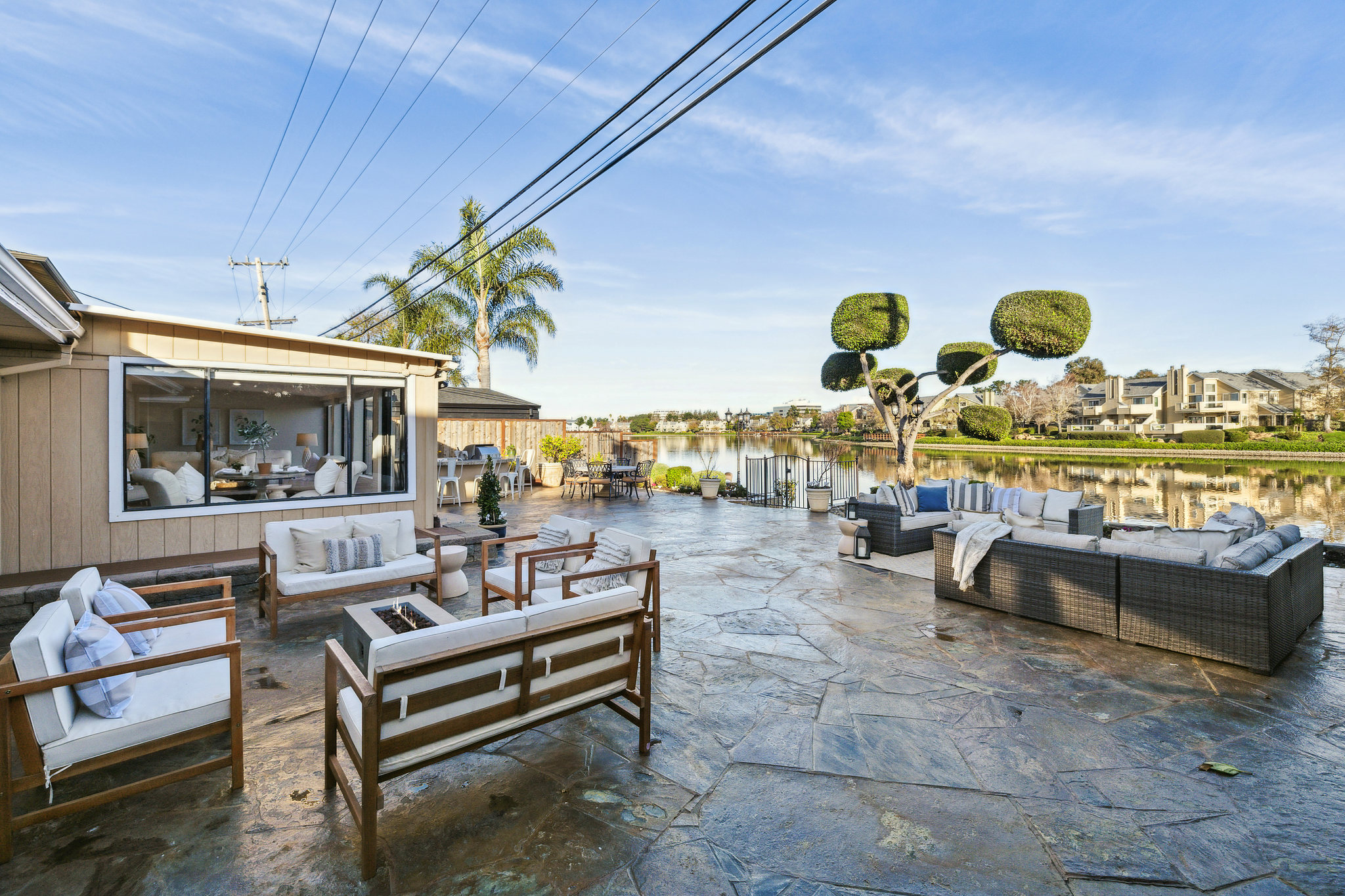 Real estate photo of back patio