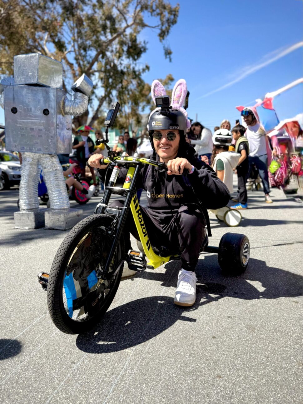 Devin on his Big Wheel at the Bring Your Own Big Wheel event